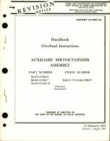 Overhaul Instructions for Auxiliary Servocylinder Assembly - Parts S6165-61500-6, S6165-61500-7, and S6165-61500-10