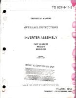 Overhaul Instructions for Inverter Assembly - Parts MGE-22-1, MGE-22-100