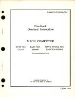 Overhaul Instructions for MACH Computer Type No. CA514 Part No. 900988 