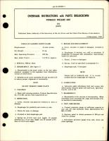 Overhaul Instructions with Parts Breakdown for Hydraulic Pressure Unit - 2714