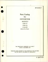 Parts Catalog for Inverter 