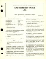 Overhaul Instructions with Parts Breakdown for Water Injection Shut-Off Valve 1518A 