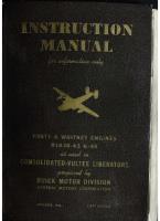 Pratt & Whitney Instruction Manual - R1830-43 - R1830-65 - B-24