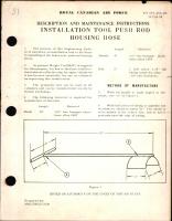 Description and Maintenance Instructions for Installation Tool Push Rod Housing Hose