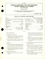 Overhaul Instructions with Parts Breakdown for Solenoid Operated Valve Assembly - AV-11D1113B 