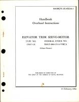 Overhaul Instructions for Elevator Trim Servo-Motor - Type 15647-1A