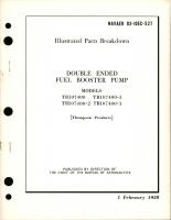 Illustrated Parts Breakdown for Double Ended Fuel Booster Pump - TB107400, TB107400-1, TB107400-2, and TB107400-3