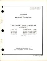 Overhaul Instructions for Transonic Trim Amplifier Assembly - Parts 5554244-503, 5554244-507, and 554244-509