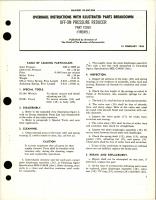 Overhaul Instructions with Illustrated Parts Breakdown for Off-On Pressure Reducer - Part F2059