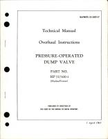 Overhaul Instructions for Pressure Operated Dump Valve - Part HP 727100-1