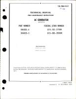 Field Maintenance Instructions for AC Generator 904J026-4 and -5 