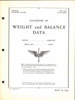 Handbook of Weight and Balance Data