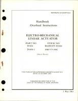 Overhaul Instructions for Electro-Mechanical Linear Actuator Parts D1830 and D1830-2