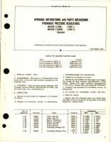 Overhaul Instructions with Parts Breakdown for Hydraulic Pressure Regulators - AN6295-1 and AN6295-2