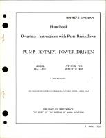 Overhaul Instructions with Parts Breakdown for Power Driven Rotary Pump - Model RG17350