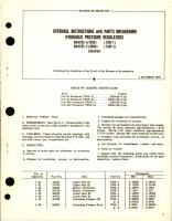 Overhaul Instructions with Parts Breakdown for Hydraulic Pressure Regulators - AN 6295-1 (1500), AN 6295-2 (3000)