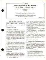 Overhaul Instructions with Parts Breakdown for Main Wheel, 17:00-20, Type III