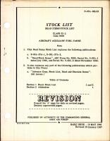 Dead Items Stock List for Aircraft Auxiliary Fuel Tanks