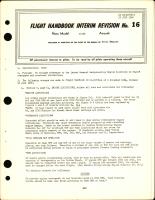Flight Handbook Interim Revision 16 for the T-28B