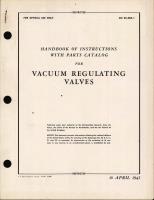 Handbook of Instructions with Parts Catalog for Vacuum Regulating Valves