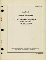 Overhaul Instructions for Contractor Assembly - Model A24A9345 - Type - AVR-342-A 