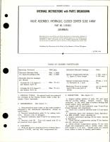 Overhaul Instructions with Parts Breakdown for Hydraulic Closed Center Slide 4-Way Valve Assembly - Part 159508-5