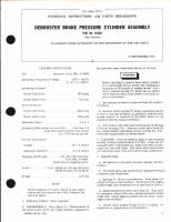 Overhaul Instructions with Parts Breakdown for Debooster Brake Pressure Cylinder Assembly