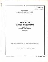 Overhaul Instructions for Amplidyne Motor-Generator Model Nos. 5AM31RJ37 and 5AM31RJ55