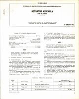 Instructions w Parts Breakdown for Actuator Assembly Part 106690