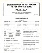 Fuel Flow Divider Valve Assembly