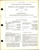 Overhaul Instructions with Parts Breakdown for Hydraulic Servo Control Valve Assembly PN 14170-7, 14170-8, 14170-9, and 14170-10