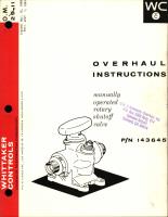 Overhaul Instructions for Manually Operated Rotary Shutoff Valve - Part 143645