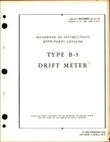 Instructions with Parts Catalog for Type B-5 Drift Meter