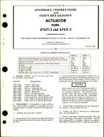 Overhaul Instructions with Parts Breakdown for Actuator - Model A7621-3 and A7621-5