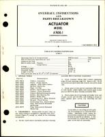 Overhaul Instructions with Parts Breakdown for Actuator - Model A7620-1