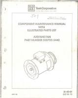 Maintenance Manual with Illustrated Parts List for Axivane Fan - Part 500702-5442 