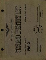 Bureau of Aeronautics Standard Inventory List, FM-2 Wildcat