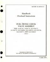 Overhaul Instructions for Fuel Swing Check Valve Assembly Part No. 4-144, 7-1044, 10-2750, 11-350, 111, and 1211