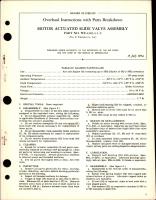 Overhaul Instructions with Parts for Motor Actuated Slide Valve Assembly - Part WE-4303-1 1/2 