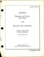Operation and Service Instructions with Illustrated Parts Breakdown for Jetcal Analyzer Model BH112J-30