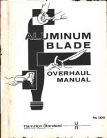 Aluminum Blade Overhaul Manual for Hamilton Standard Propellers