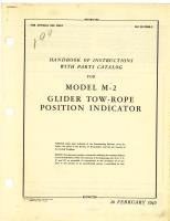 Handbook of Instructions with Parts Catalog for Model M-2 Glider Tow-Rope Position Indicator