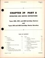Operation and Service Instruction for Cartridge Starters and Starter Breeches, Chapter 39 Part A