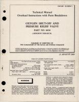 Overhaul Instructions with Parts for Oxygen Shut-Off and Pressure Relief Valve - Part 10950 