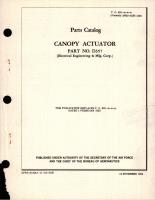 Parts Catalog for Canopy Actuator - Part D357 