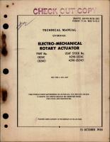 Overhaul Manual for Electro-Mechanical Rotary Actuator - Part C824C and C824C1 