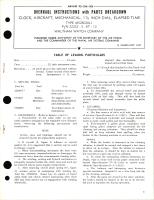 Overhaul Instructions with Parts Breakdown for Aircraft Mechanical Clock 1 7/8th In Dial, Elapsed Time Part No. 22222-S-ET-12
