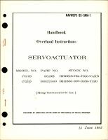 Overhaul Instructions for Servoactuator - Models 1721B and 1721D 