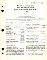 Overhaul Instructions with Parts Breakdown for Rear Tank Pressure Regulator - EX-12360 