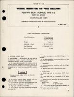 Overhaul Instructions with Parts Breakdown for Periodic Position Light - Type C-2, Part A-100D 